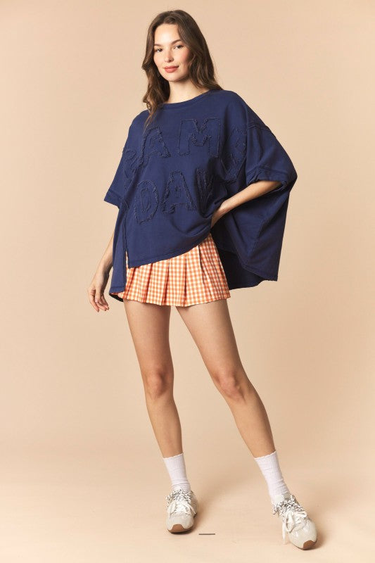 Game Day Patch Monochrome
French Terry Top in Navy
