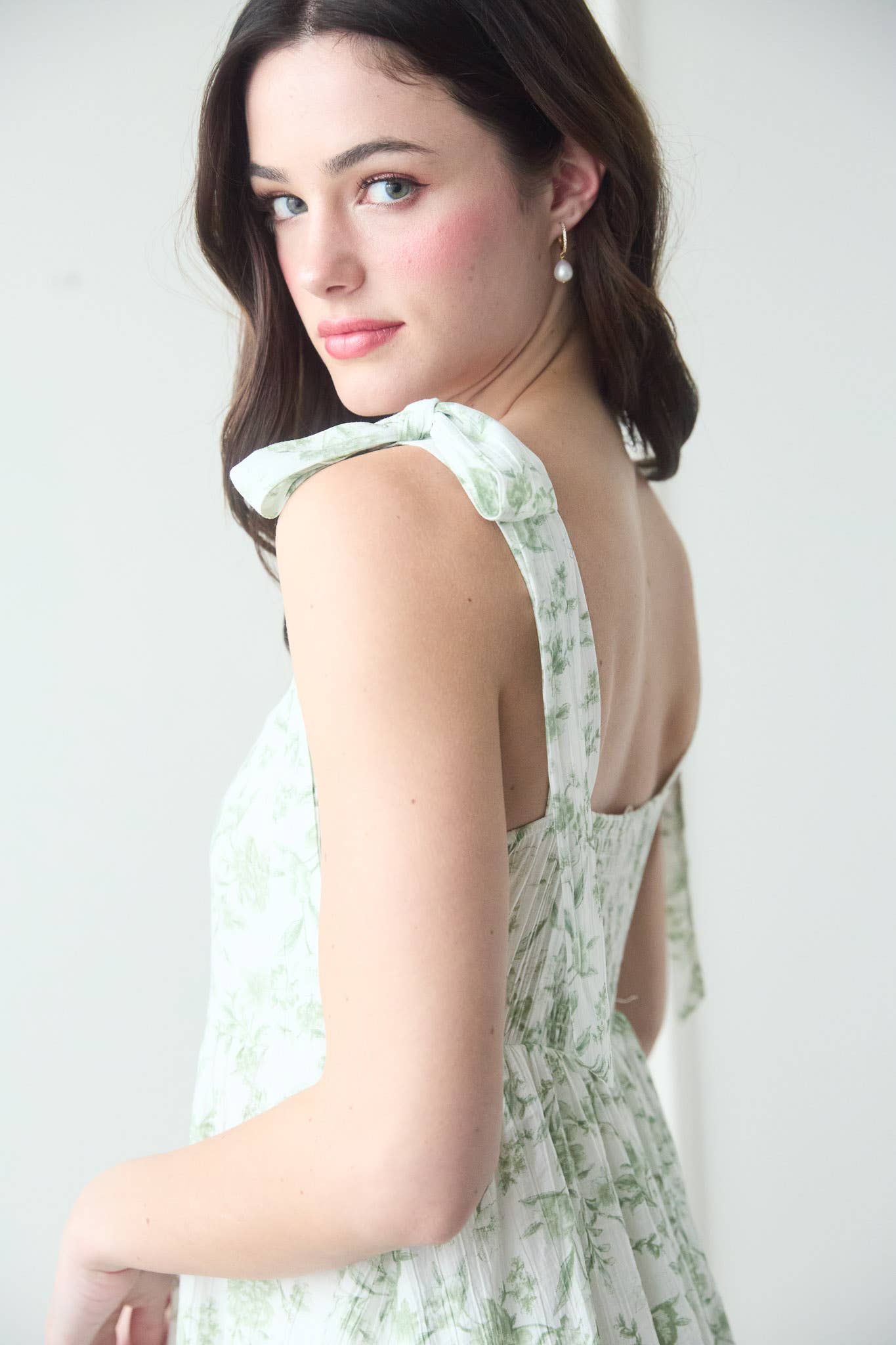 Floral Tie Strap Ruffle Tiered Dress
