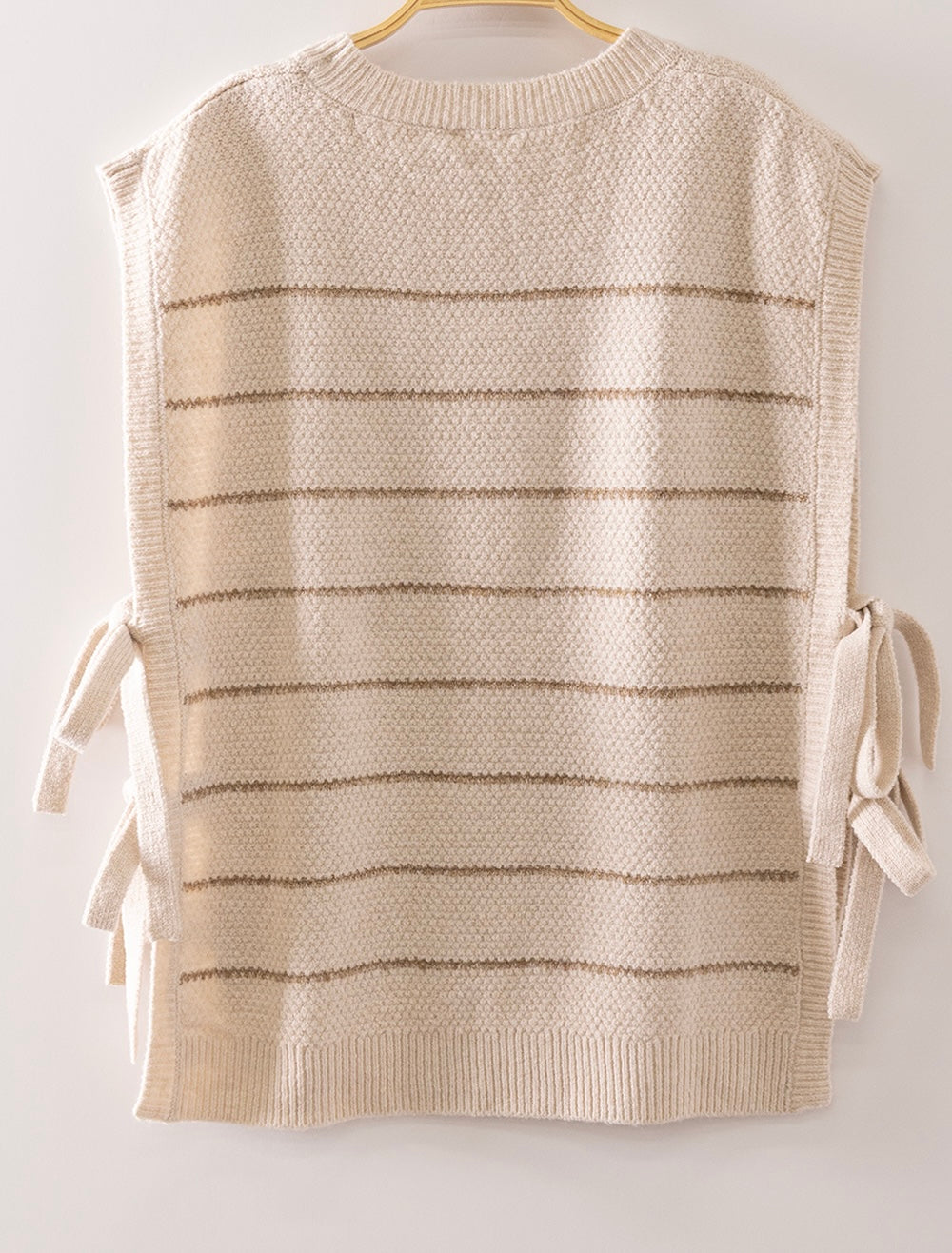 Striped Side Tie Knit Vest