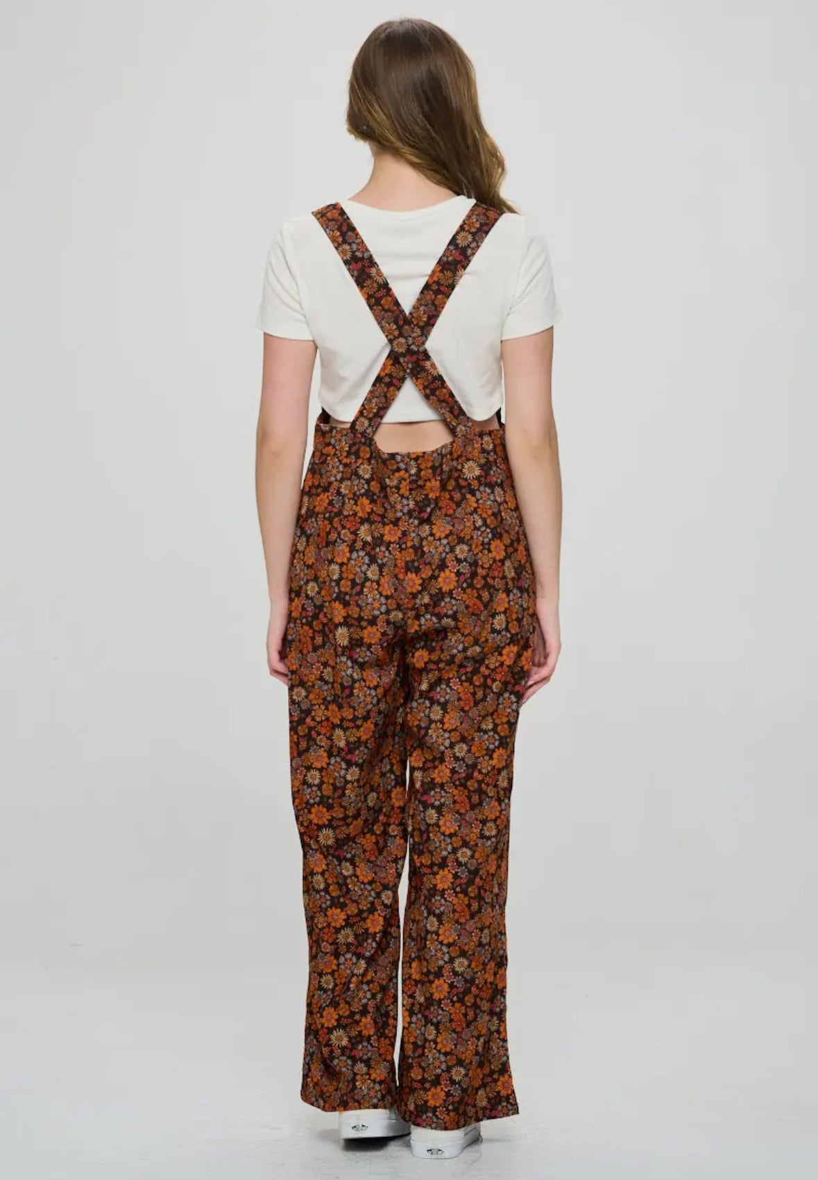 {IN STORE} Fall Floral Corduroy Overalls