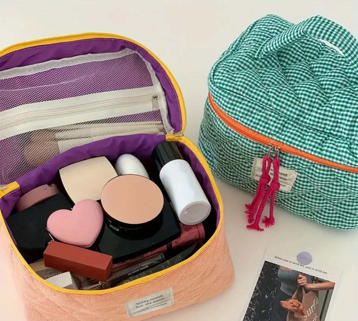 Quilted Cosmetic Bag