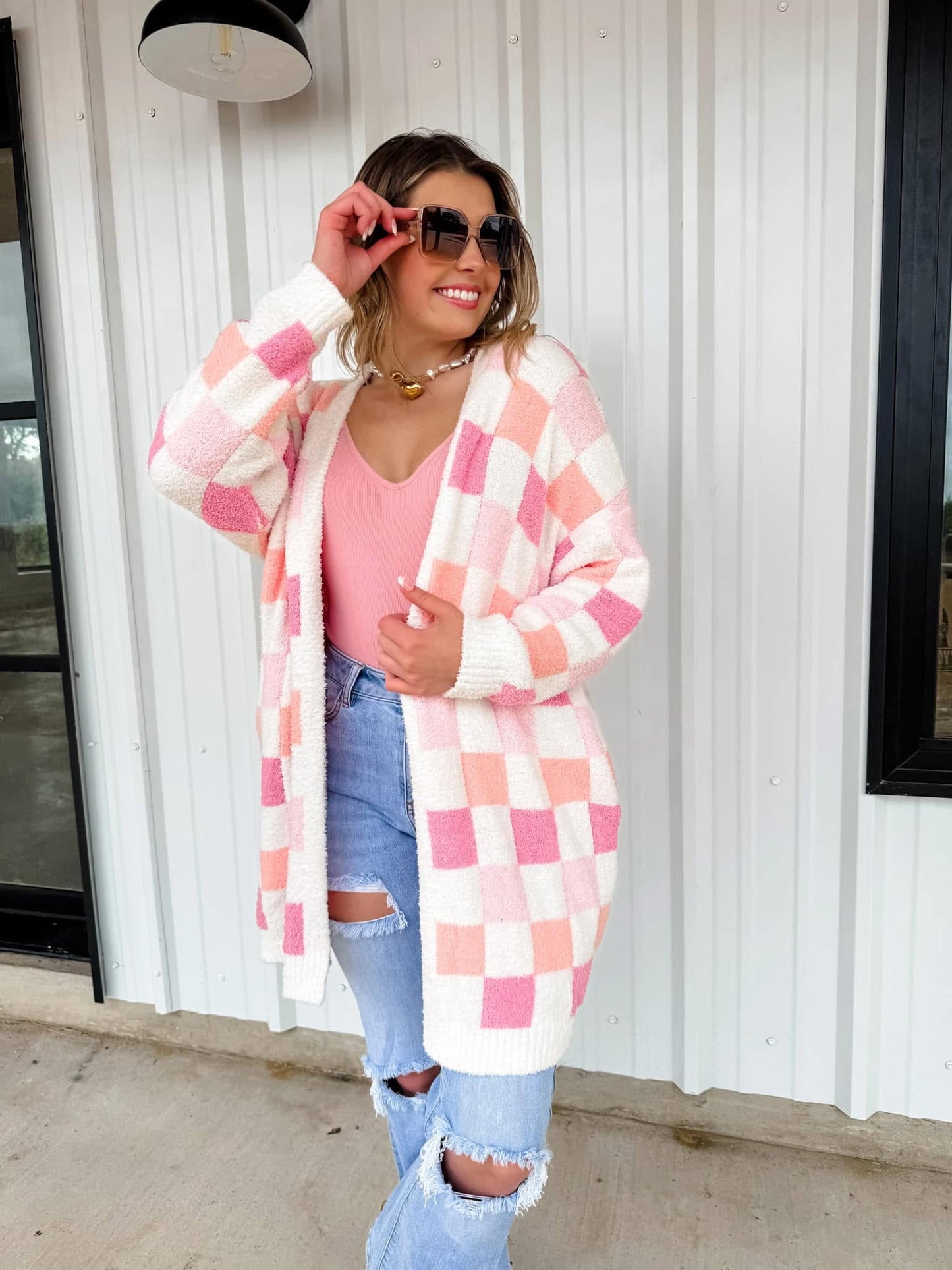 Checkered Cloud Cardigan