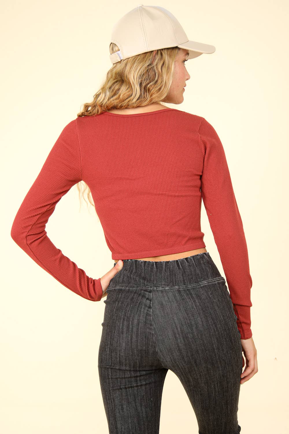 Easy Comfy Casual Fitted Crop Knit Top