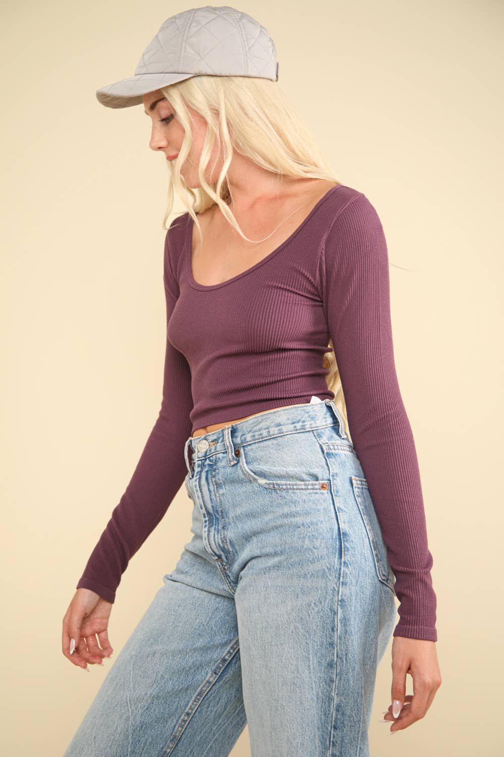 Easy Comfy Casual Fitted Crop Knit Top