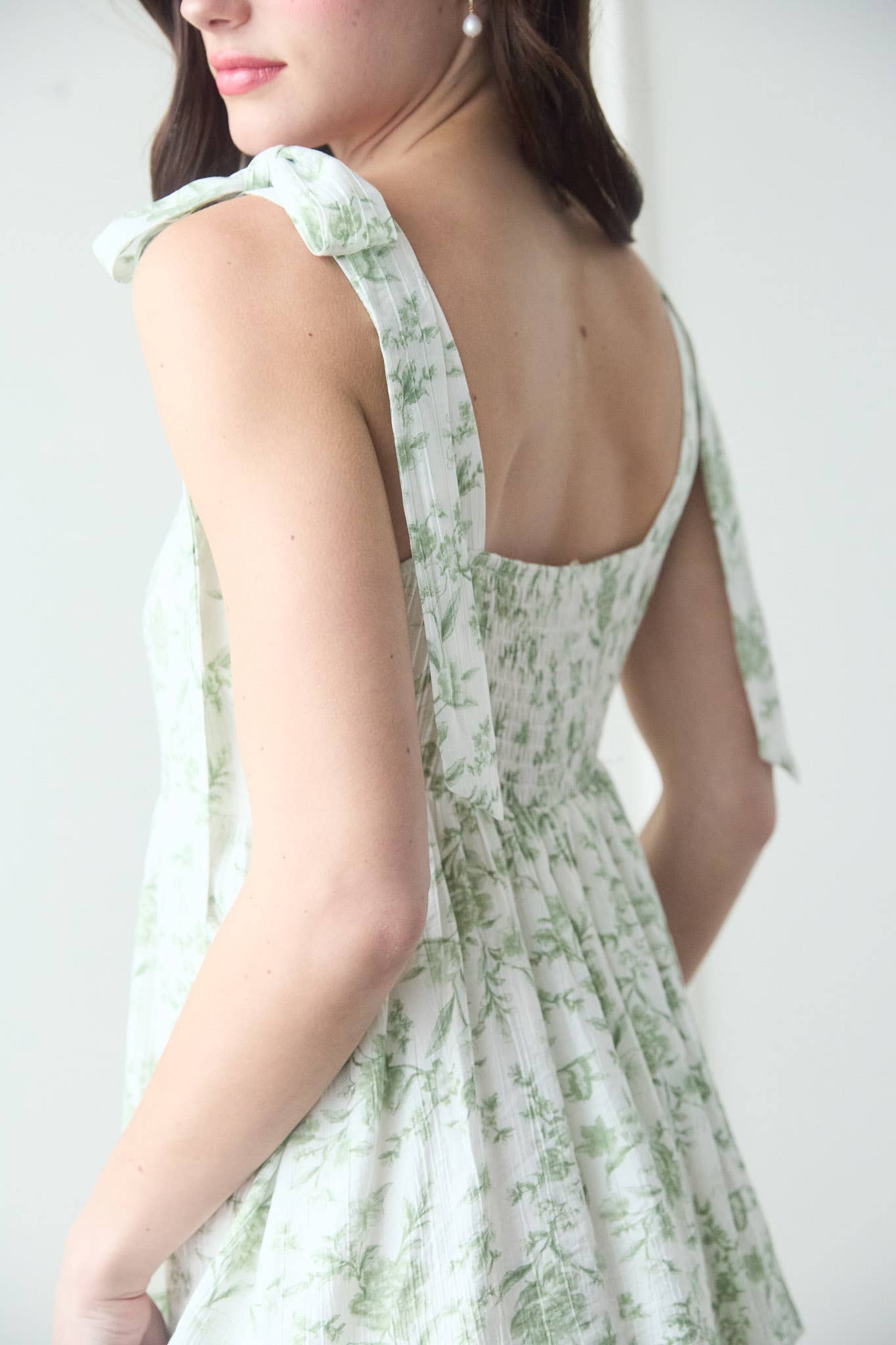 Floral Tie Strap Ruffle Tiered Dress