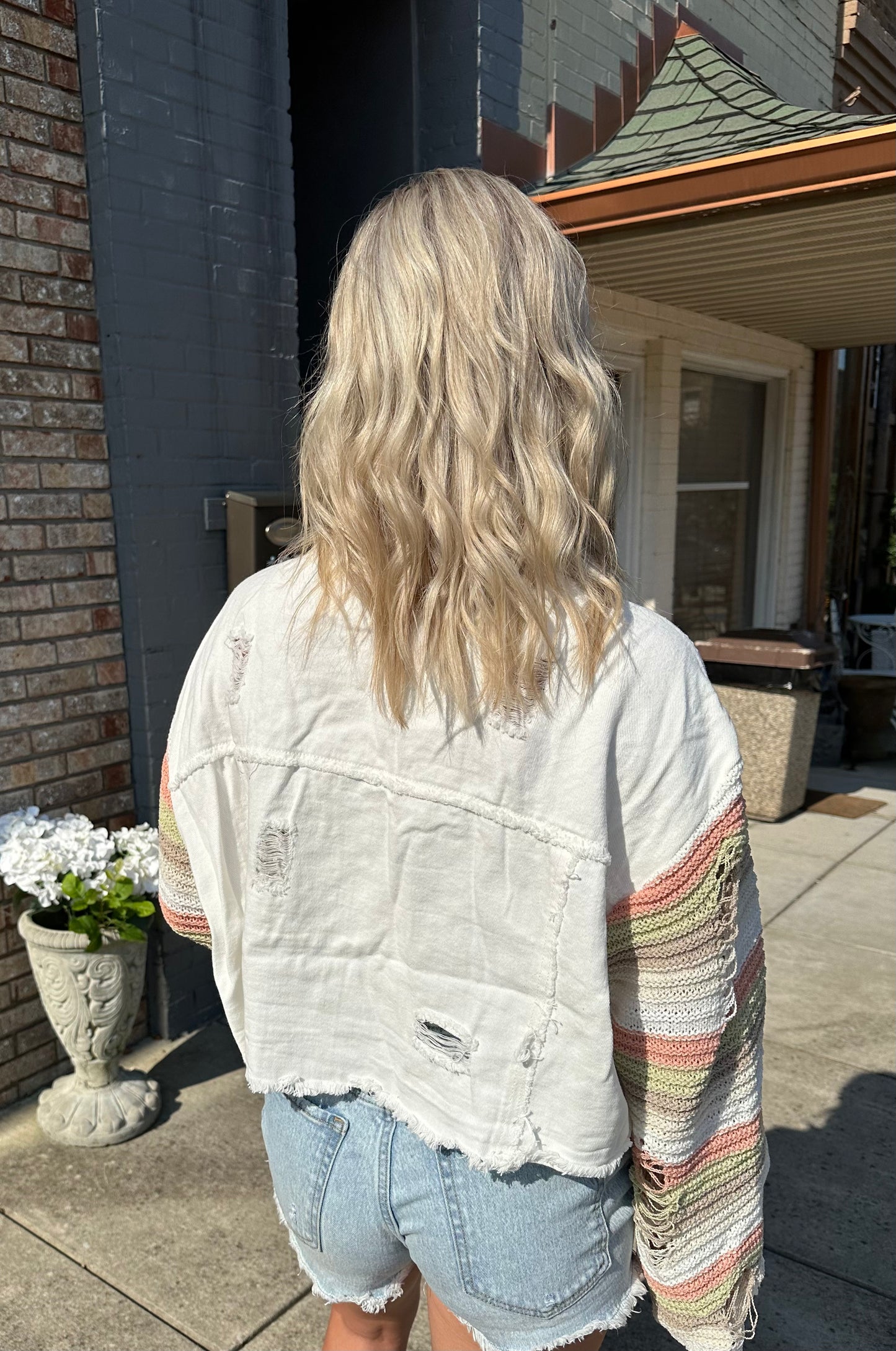Jean Jacket Crochet Sleeves