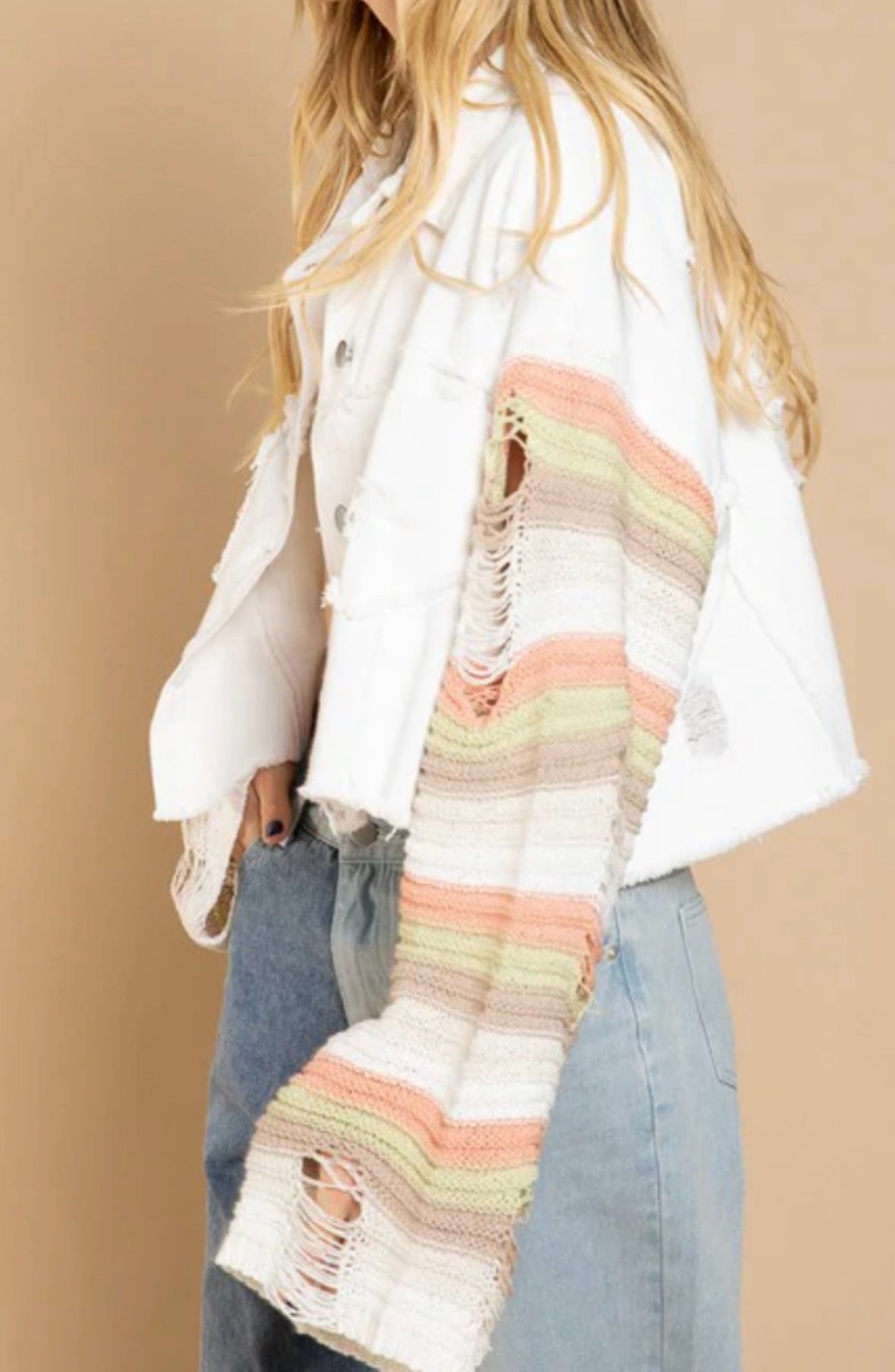 Jean Jacket Crochet Sleeves