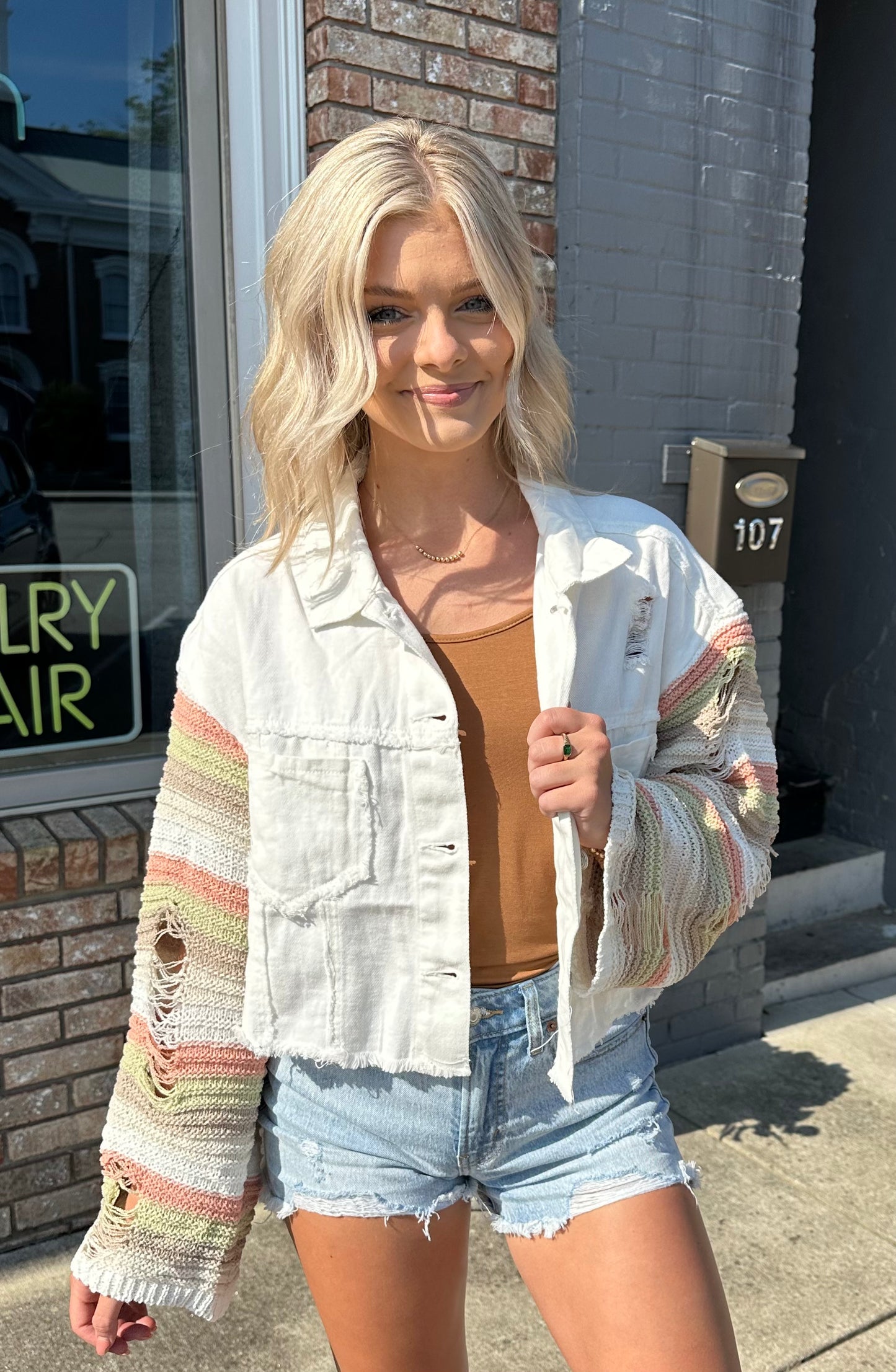 Jean Jacket Crochet Sleeves