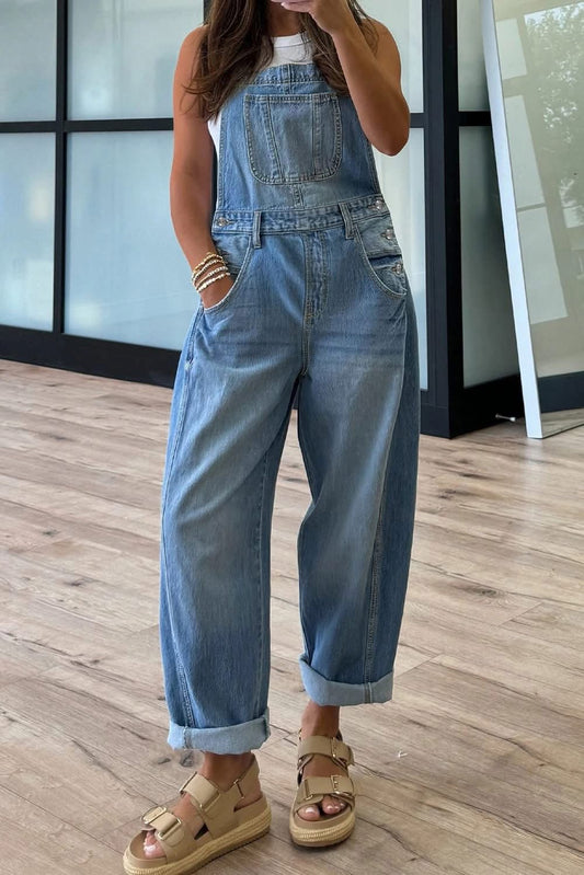 Barrel Denim Overalls
