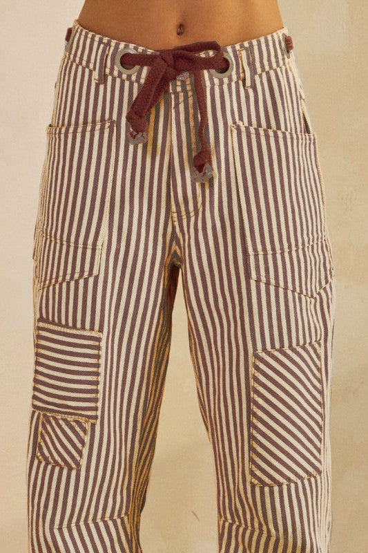 Washed Vintage Stripe Pants