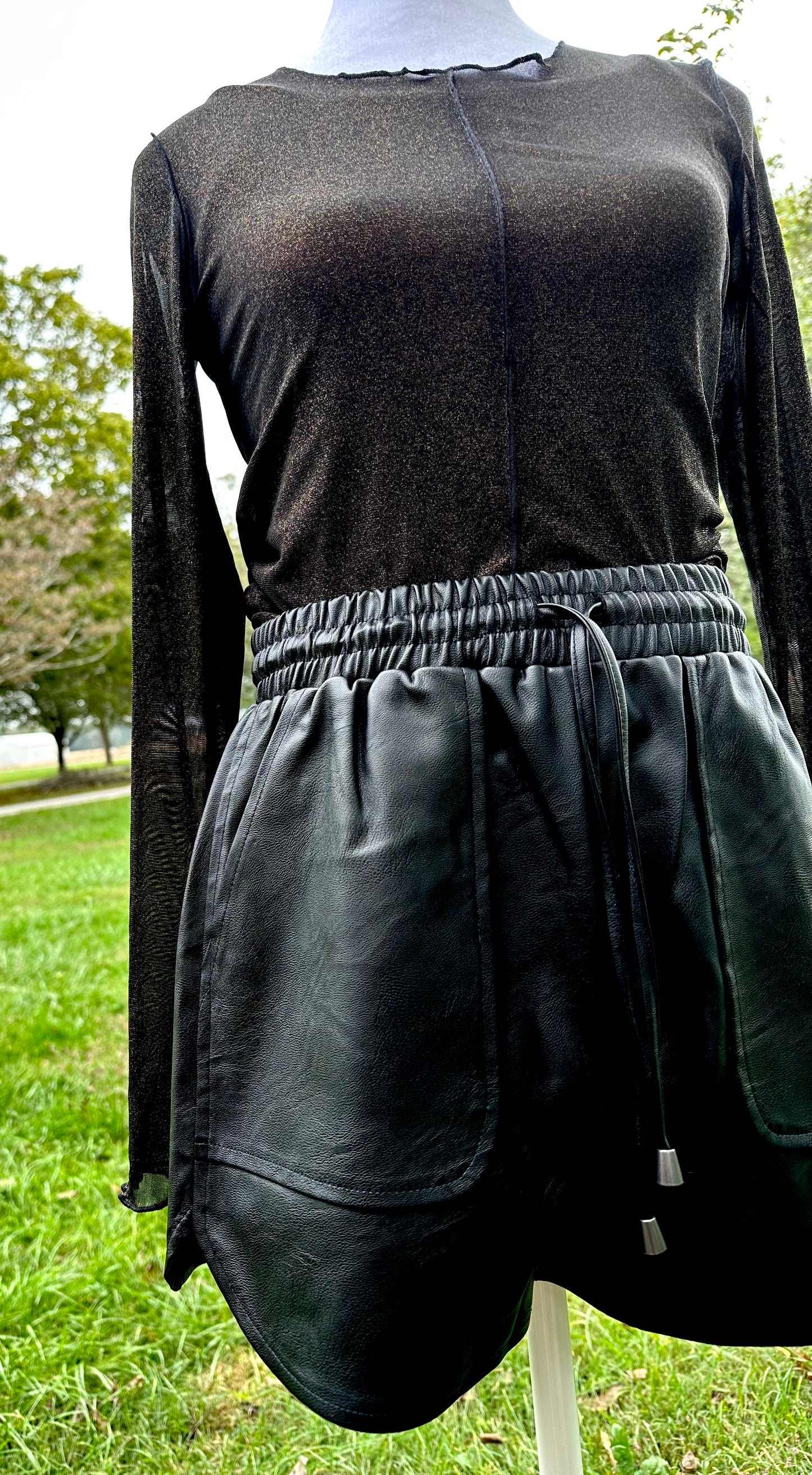 Faux Leather Shorts