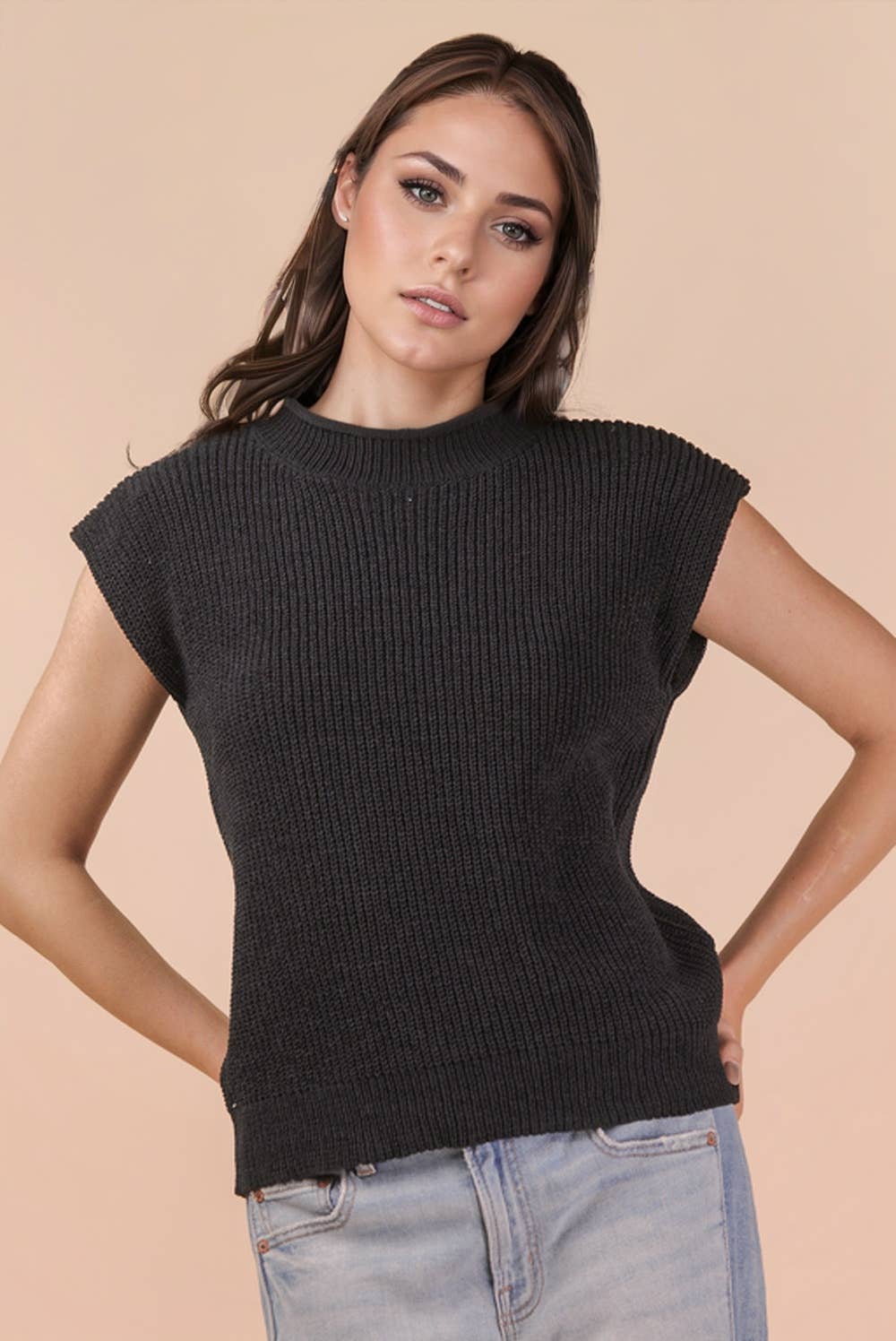 Oversized Soft Knit Sweater Vest Top (3 colors)