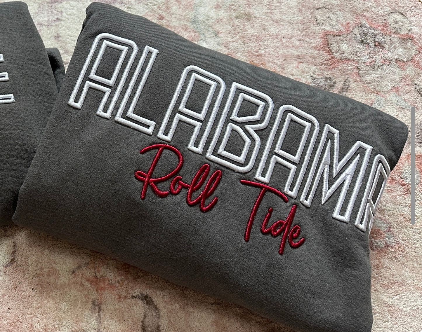 Alabama Puff Embroidered Crewneck