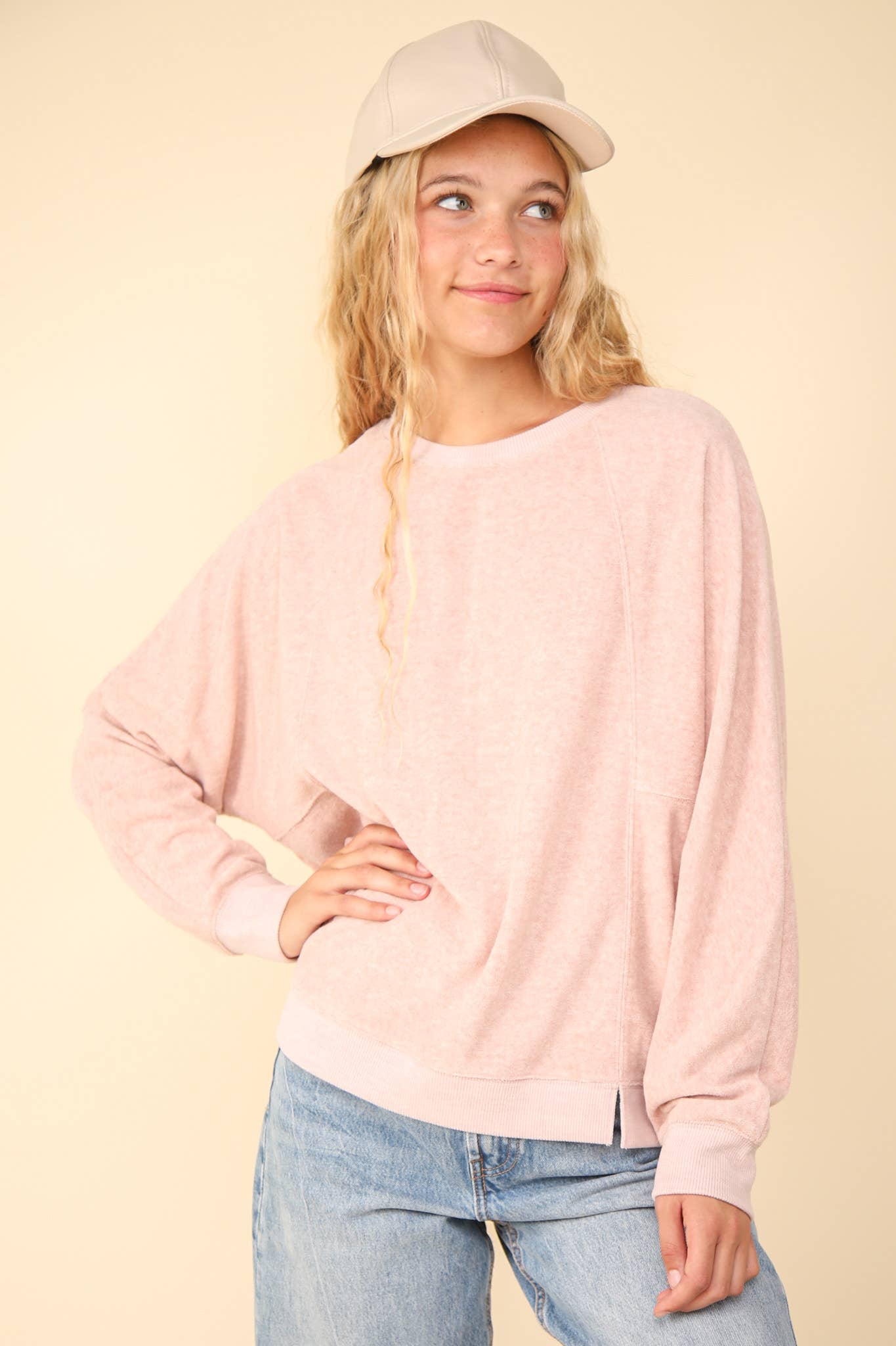 Oversized Comfy Soft Contrast Knit Top