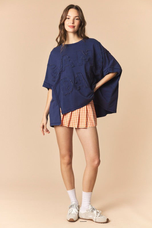 Game Day Patch Monochrome
French Terry Top in Navy