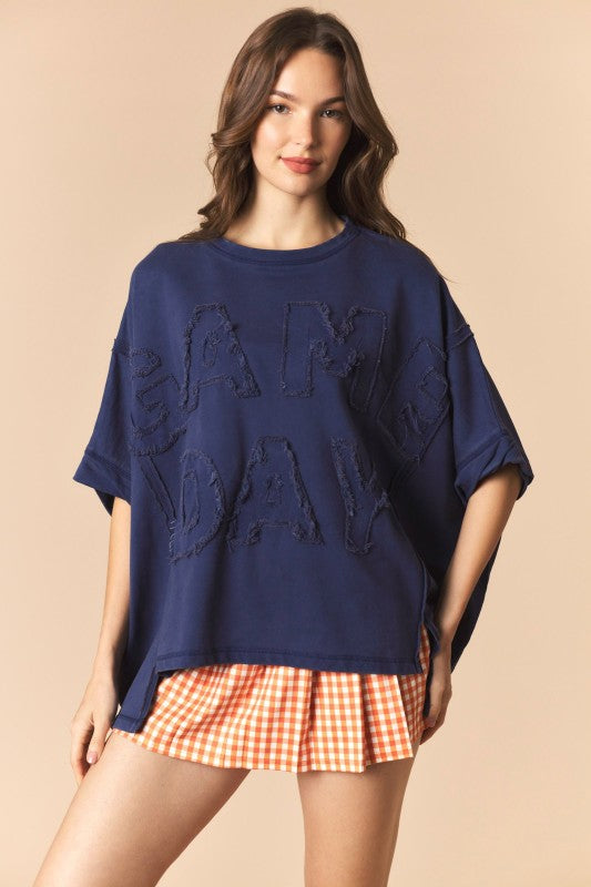 Game Day Patch Monochrome
French Terry Top in Navy