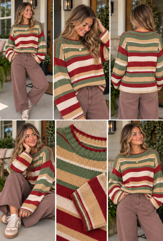 Autumn Striped Sweater