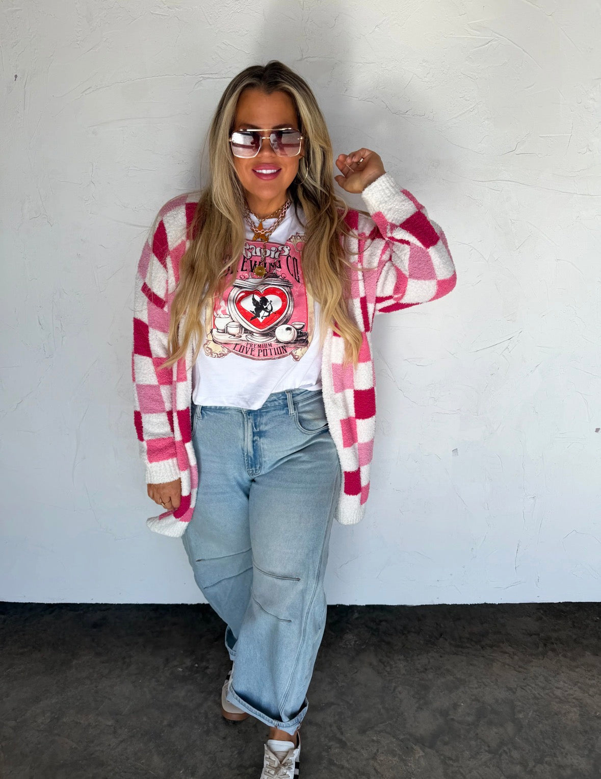 Checkered Cloud Cardigan