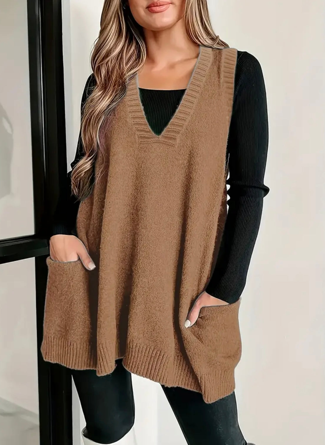 Knitted Sweaterdress Vest