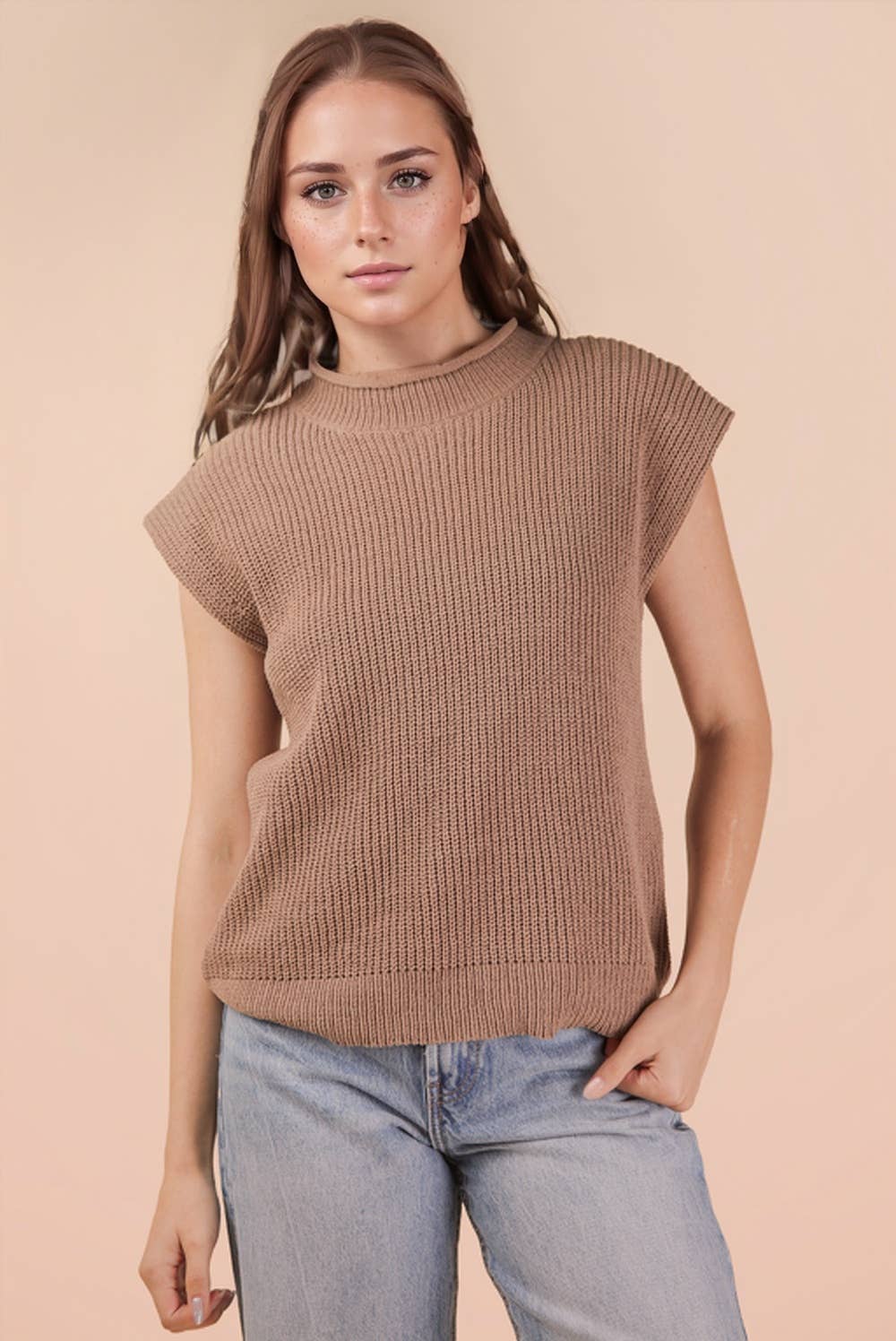 Oversized Soft Knit Sweater Vest Top (3 colors)