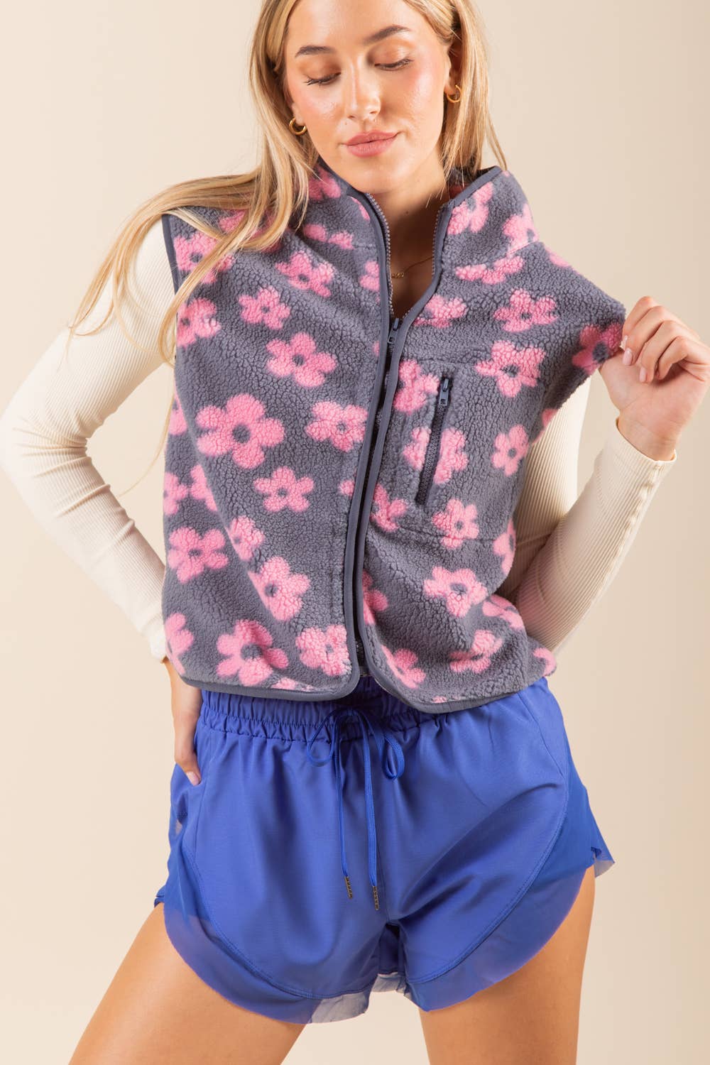 Printed Cute Fleece Vest