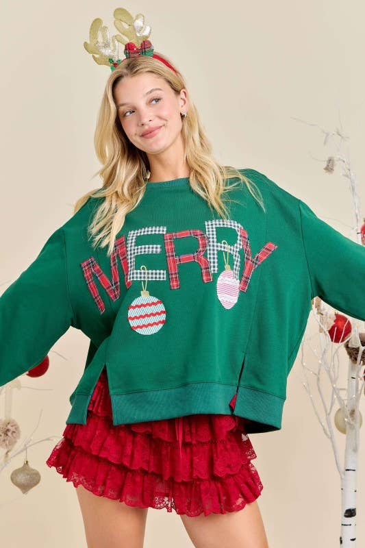 Merry Patchwork Sweater