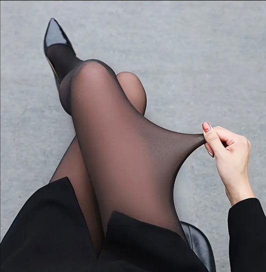 Lined Black Tights