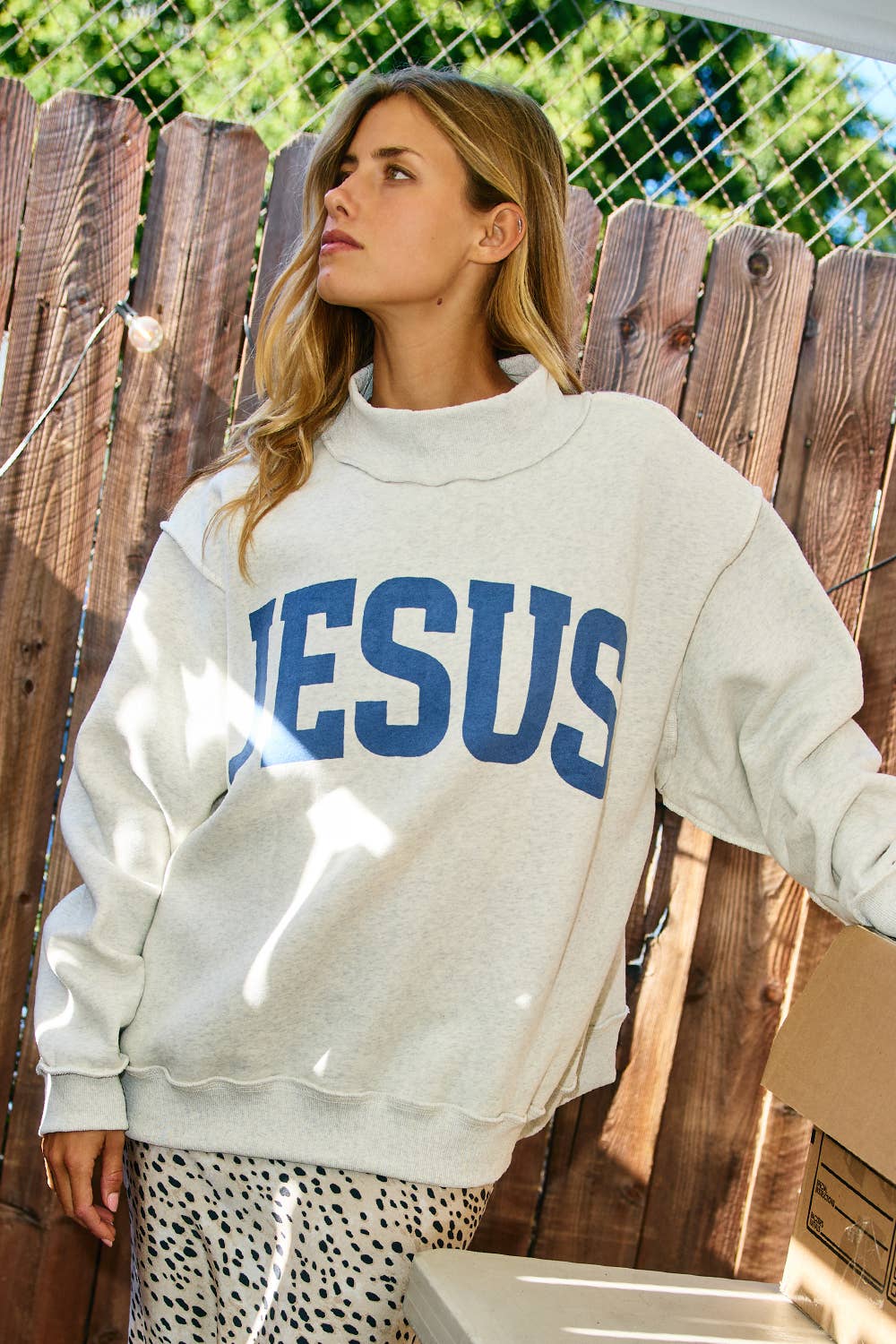 JESUS | 'JESUS & GOD IS GOOD' Reversible Sweatshirt Mockneck