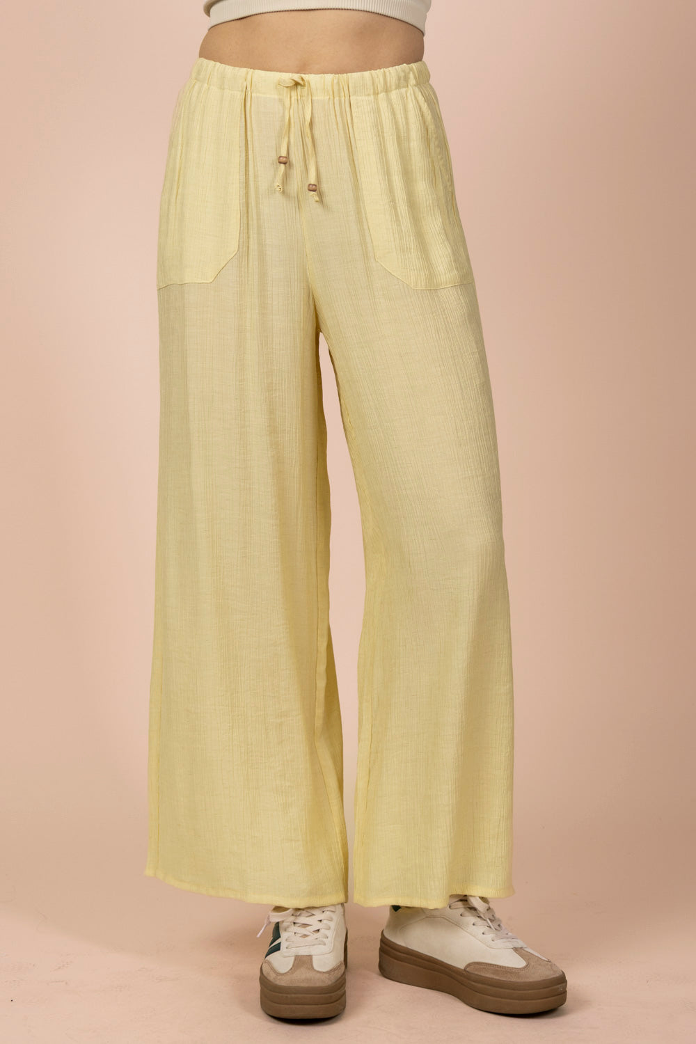Wide Leg Woven Pants