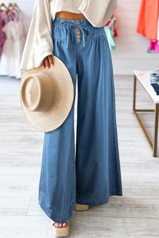 Dusk Blue Wide Leg Jeans