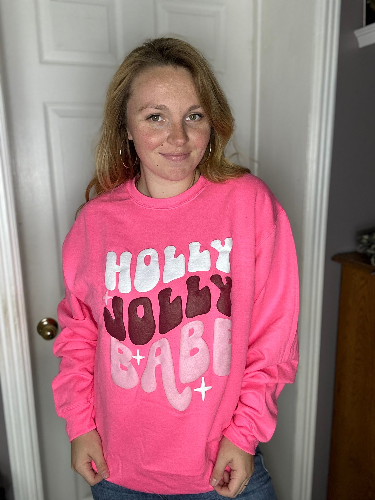 Holly Jolly Babe Puff Crewneck