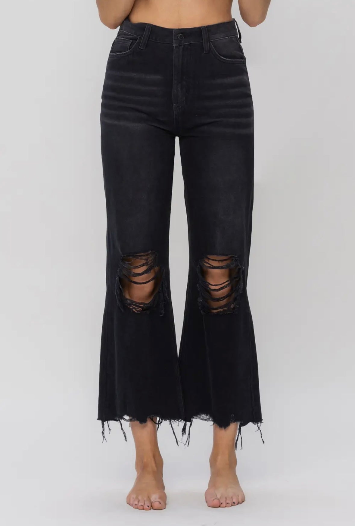 90S Vintage High Rise Crop Flare
Jean