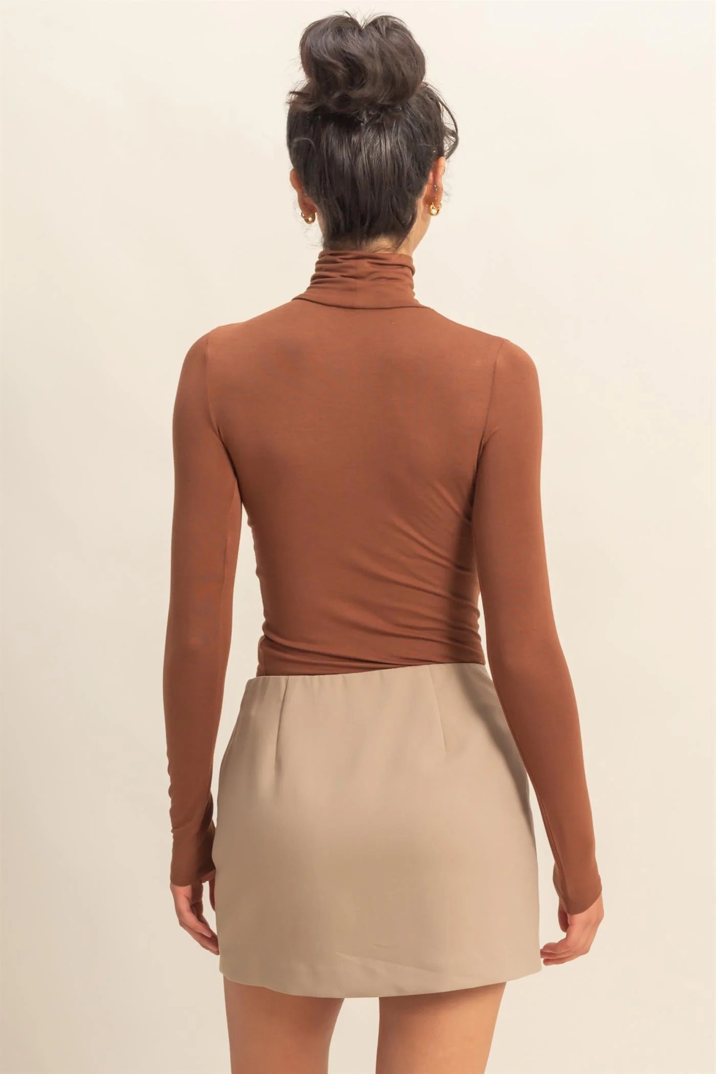 Turtleneck Long Sleeve Fitted Top