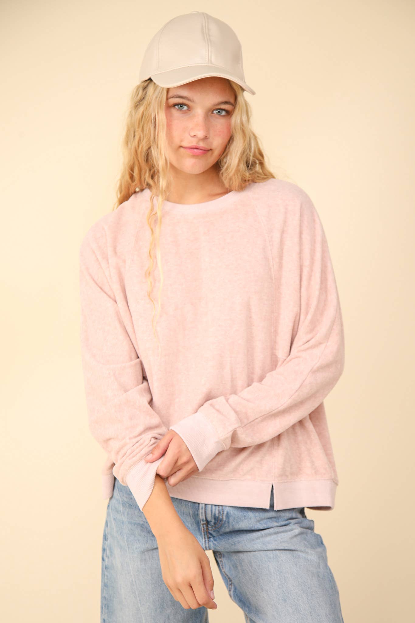 Oversized Comfy Soft Contrast Knit Top