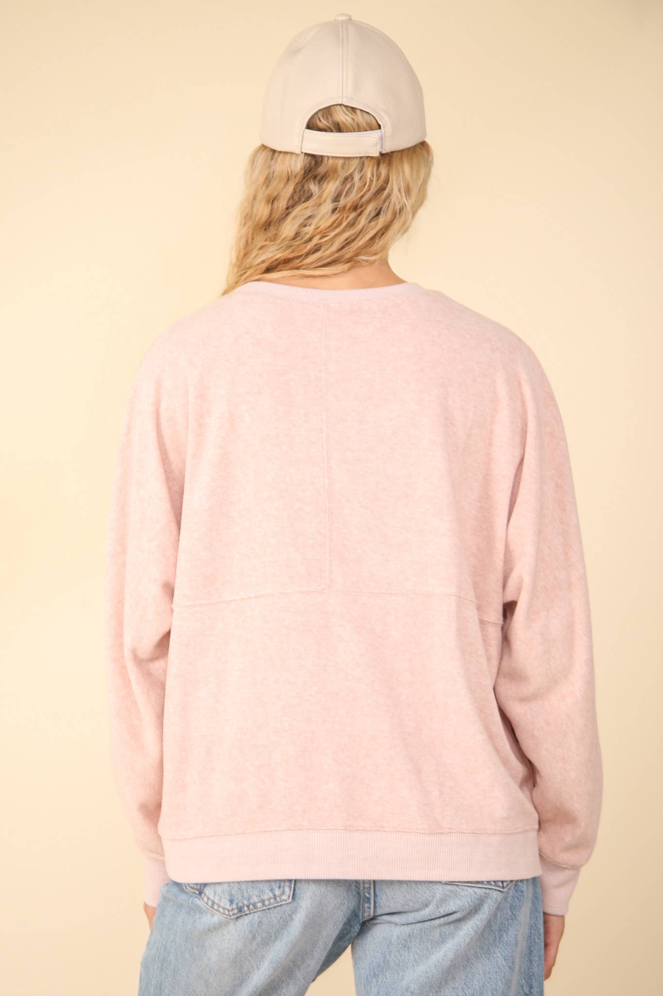 Oversized Comfy Soft Contrast Knit Top