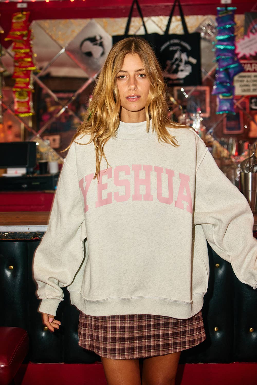 'YESHUA & YHWH' Reversible Mockneck Sweatshirt