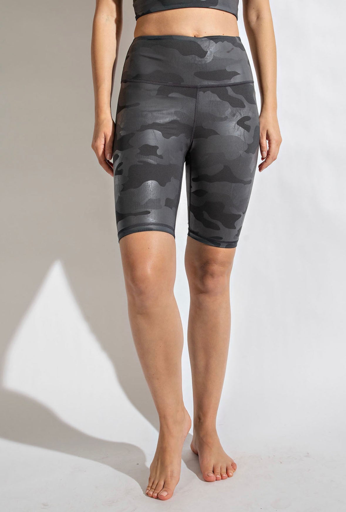 Camo Printed Chintz Biker Shorts